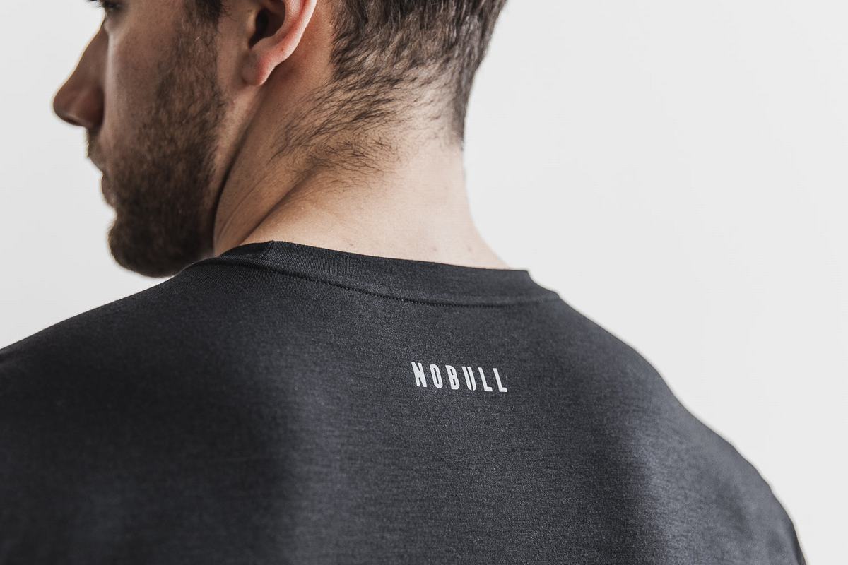 Nobull Crossfit® Men's T Shirts Black | Australia (VR4085)